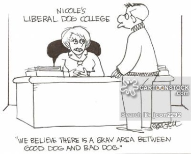 Nicole's liberal dog college: 'We believe there is a gray area between good dog and bad dog.'